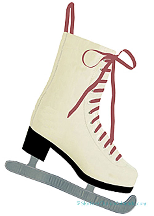* Ice Skate Stocking with Red Laces * - Click Image to Close