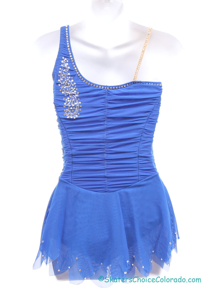 Consignment Sherene Royal Blue Heavy Rhinestone Ladies S - Click Image to Close