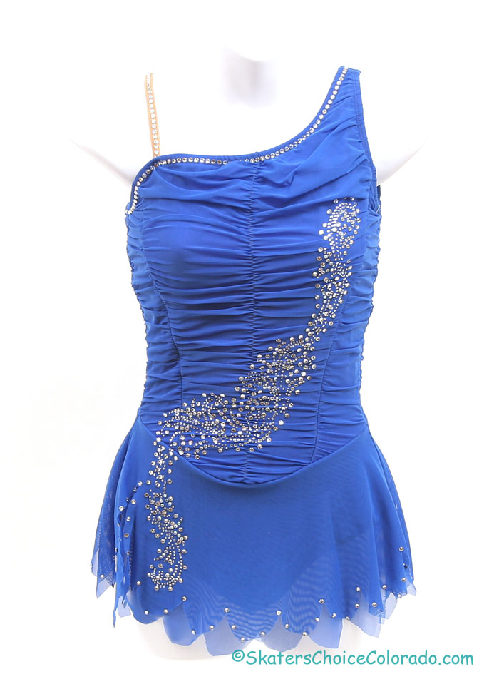 Consignment Sherene Royal Blue Heavy Rhinestone Ladies S - Click Image to Close