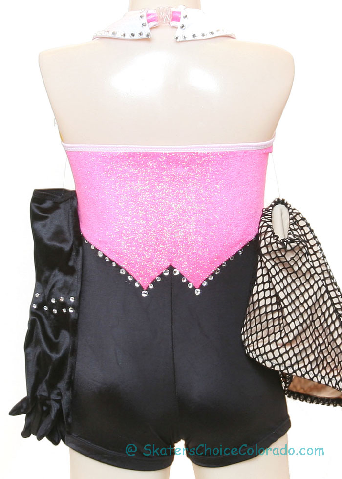 Consignment Costume Custom Jazz Spotlight Designs One Piece Pink - Click Image to Close
