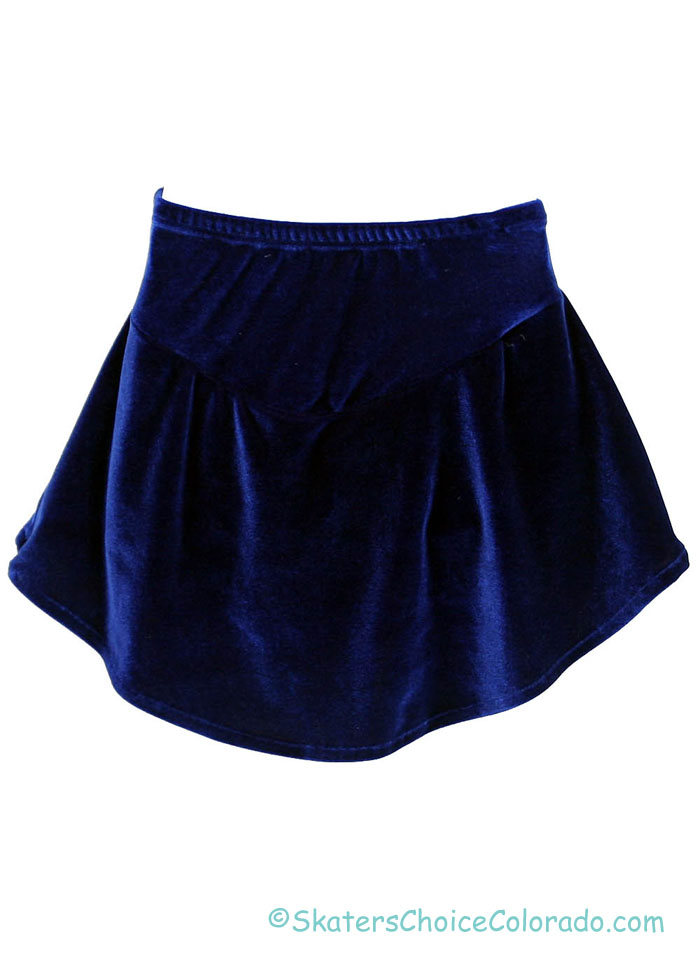 Consignment Lucky S Royal Blue Velvet Skating Skirt Child XS - Click Image to Close
