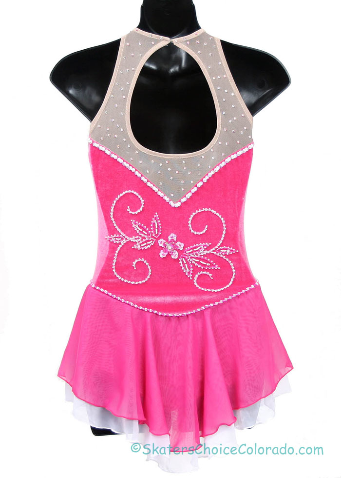 Consignment Custom Hot Pink Velvet Sleeveless Dress Adult S - Click Image to Close