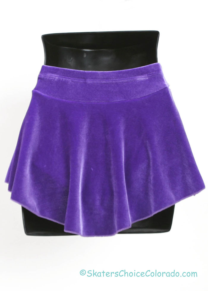 Consignment Skating Skirt GK Purple Velvet Skirt Child L - Click Image to Close
