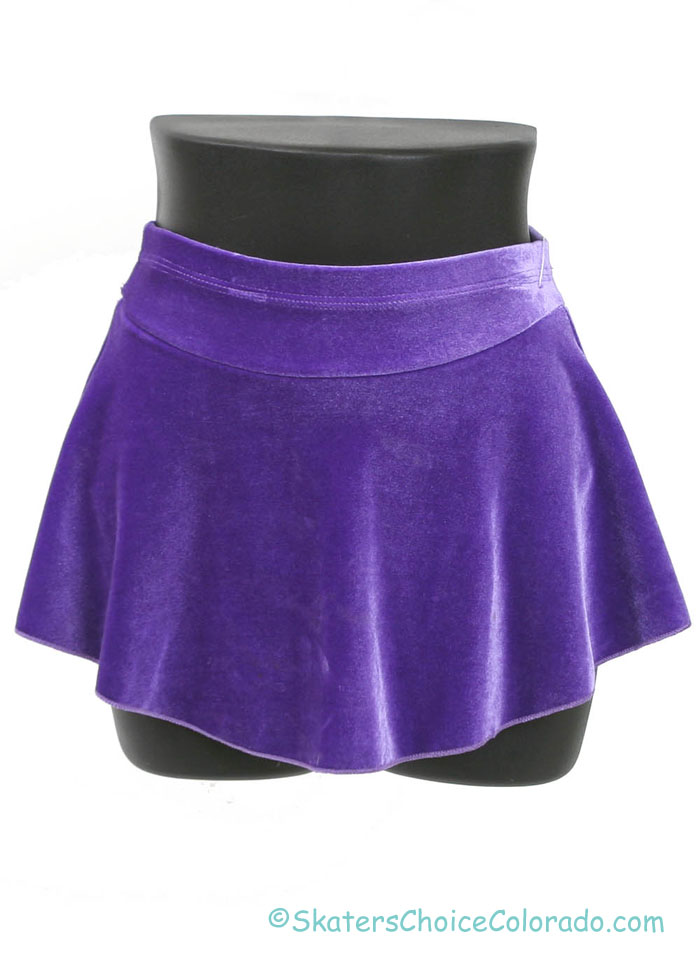 Consignment Skating Skirt GK Purple Velvet Skirt Child L - Click Image to Close