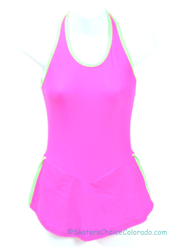 Consignment Imperial Sportswear Hot Pink Lycra Halter Adult S - Click Image to Close