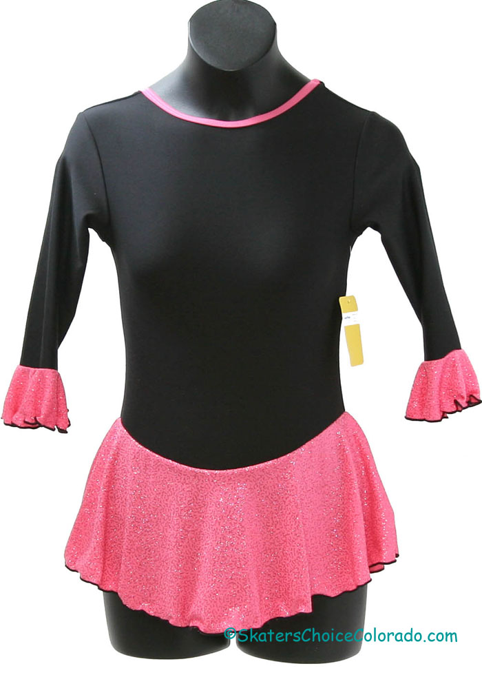 Consignment Chloe Noel Black Fleece Pink Sparkle Ruff Child 6-8 - Click Image to Close