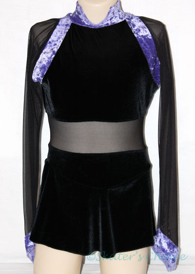 Consignment Lavender Long Sleeve Black Netting Child 8 - Click Image to Close