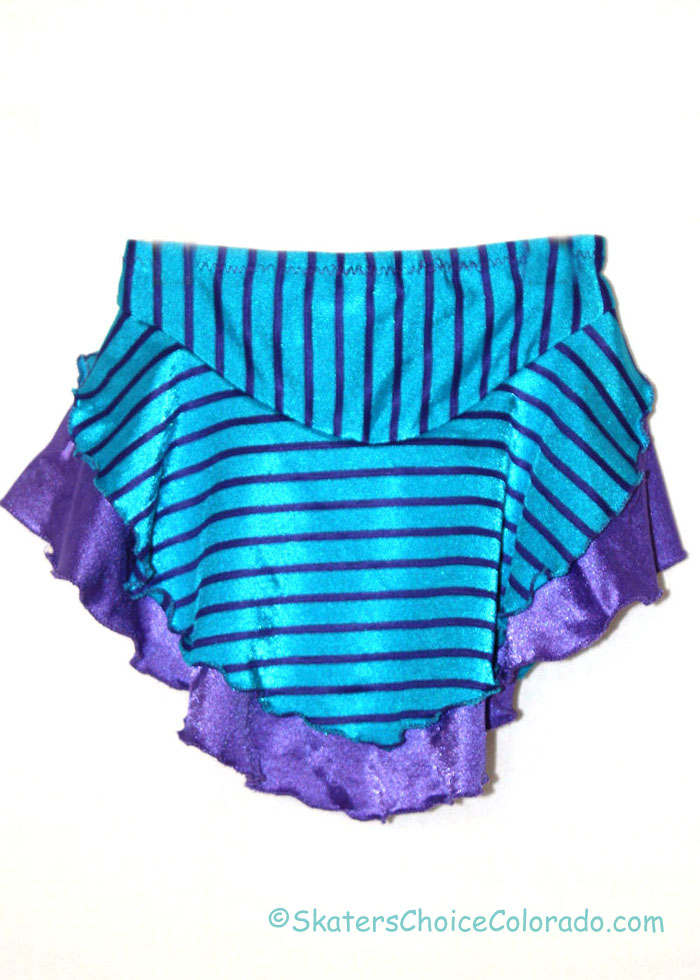 Consignment G Fashions Skirt Turquoise Purple Lycra Child XXS - Click Image to Close