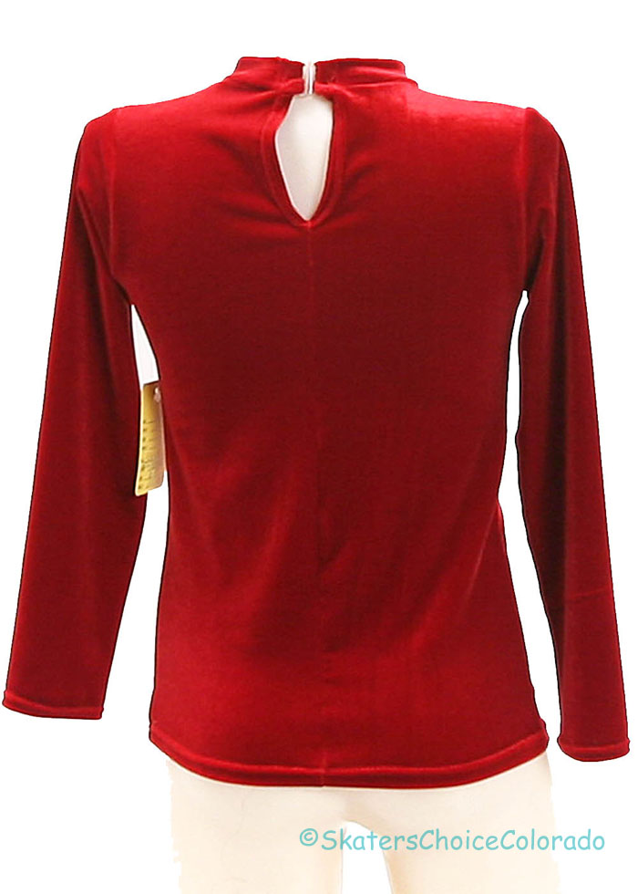 Consignment Custom Boys Shirt Red Velvet Long Sleeve Child 6x-7 - Click Image to Close