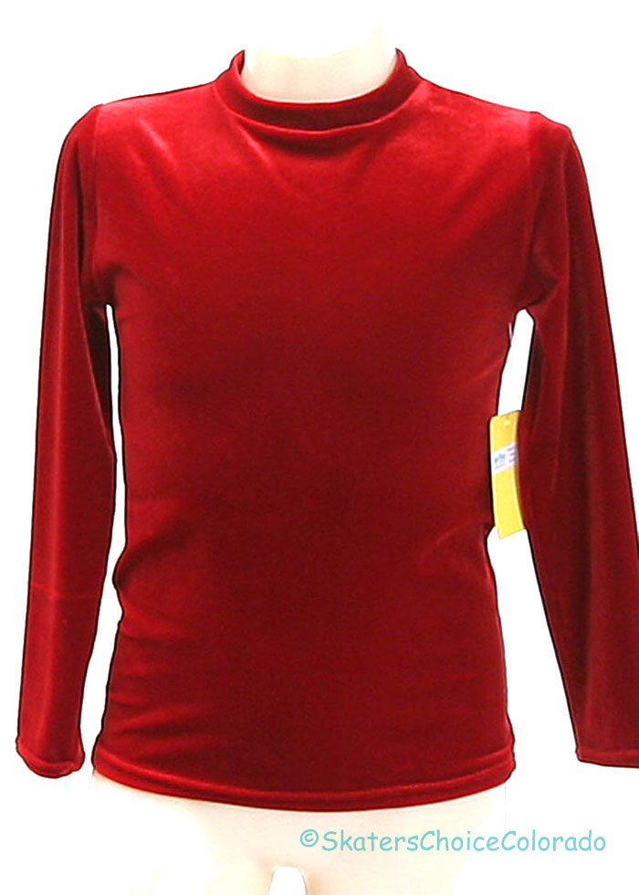 Consignment Custom Boys Shirt Red Velvet Long Sleeve Child 6x-7 - Click Image to Close
