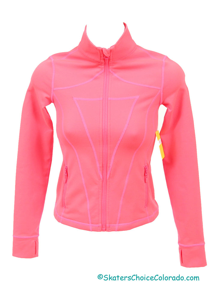 Consignment Hot Coral Ivivva Jacket Thumbholes Cuffins Child 8 - Click Image to Close