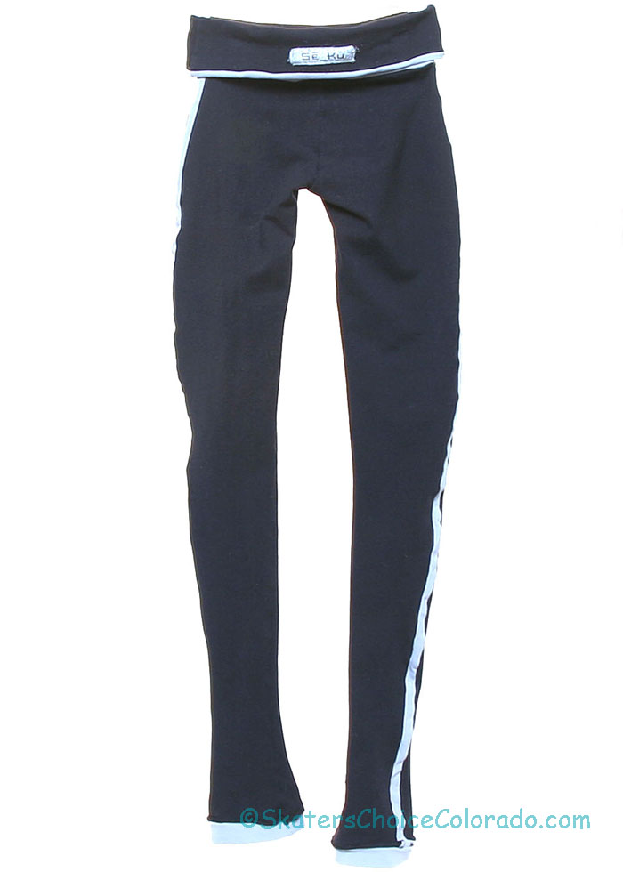 Consignment SeKu Pants Long Leggie Black Gray Trim Child XXS - Click Image to Close