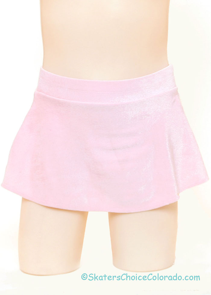 Consignment Skating Skirt Rebel Light Pink Velvet Child XS - Click Image to Close