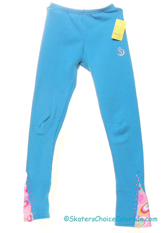 Consignment 4 Way Stretch Turquoise Polartec Skate Pants Child M - Click Image to Close