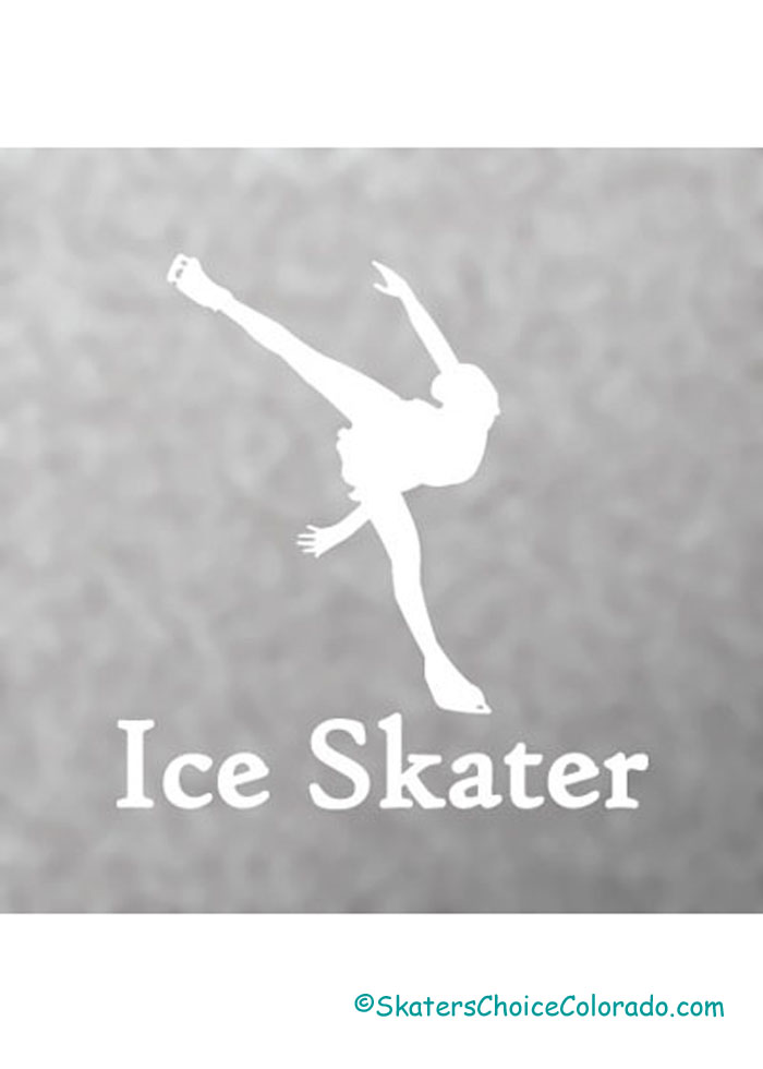 Decal #1 Female Spiral Pose "Ice Skater" Underneath 5.5"x5.5" - Click Image to Close
