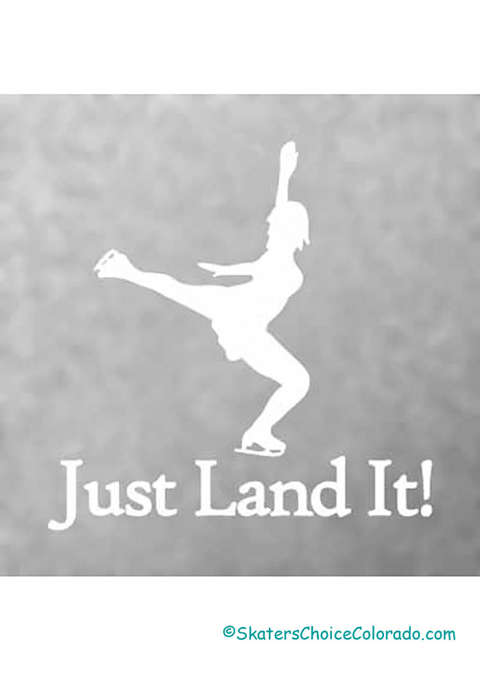 Decal #5 Female Landing Pose "Just Land It!" Underneath 6"x4" - Click Image to Close
