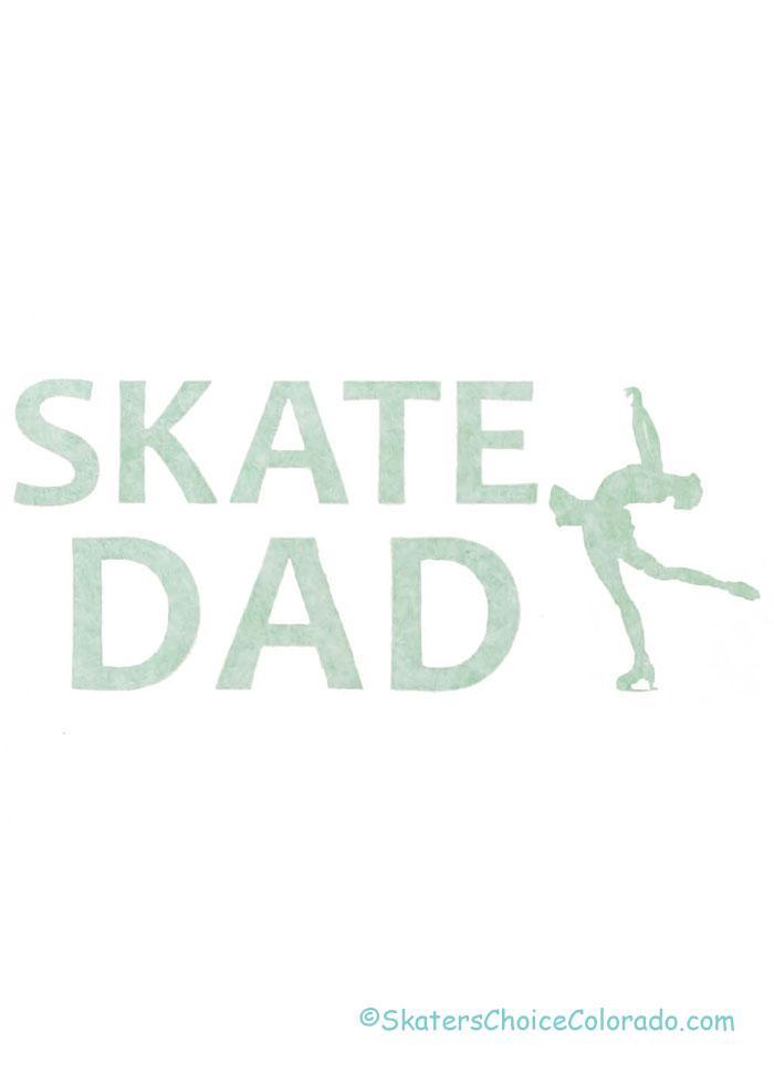 Decal Window Vinyl "Skate Dad" Layback Skater Lime - Click Image to Close