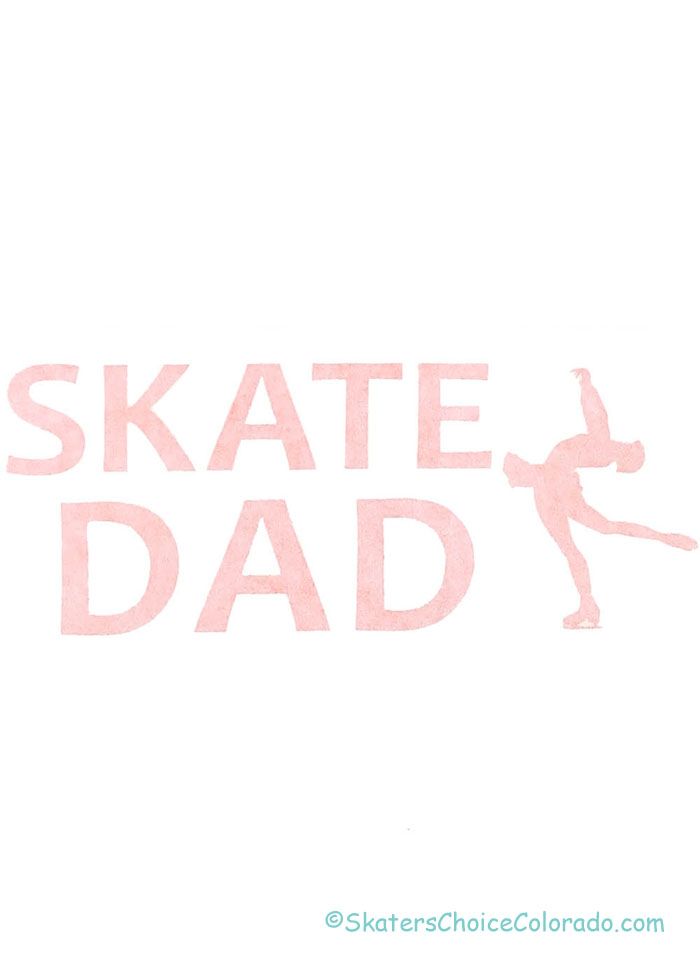 Decal Window Vinyl "Skate Dad" Layback Skater Orange - Click Image to Close