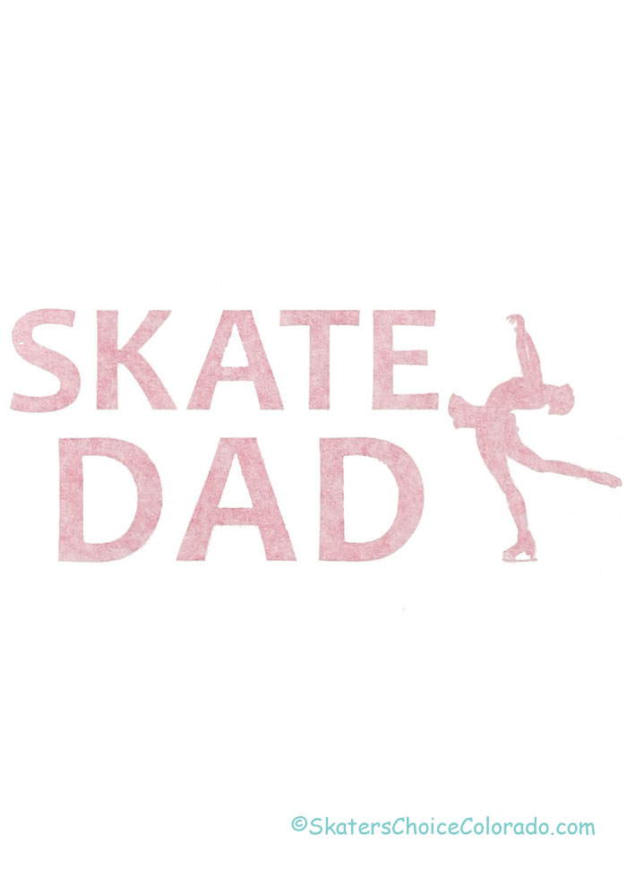 Decal Window Vinyl "Skate Dad" Layback Skater Red - Click Image to Close