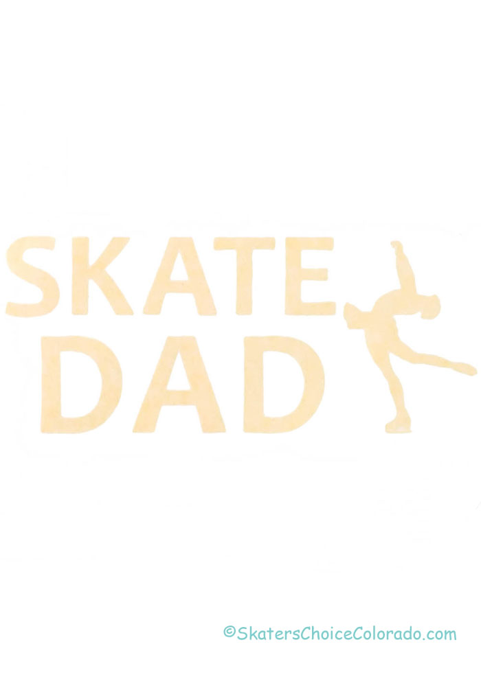 Decal Window Vinyl "Skate Dad" Layback Skater Yellow - Click Image to Close