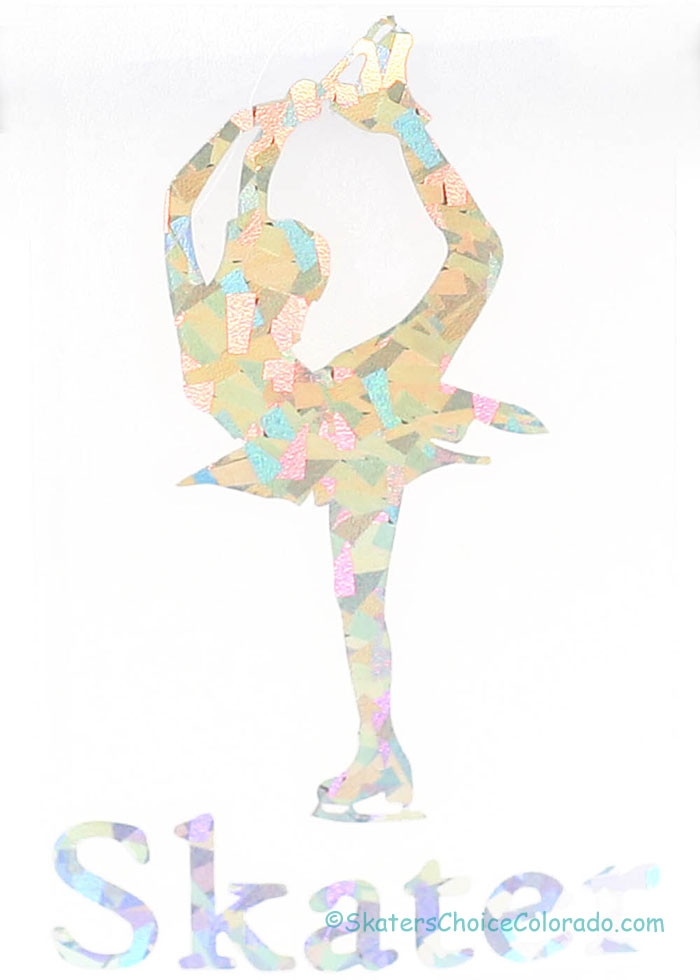 Decal #6 Female Bielman Pose Hologram "Skater" Underneath 3.5x6" - Click Image to Close