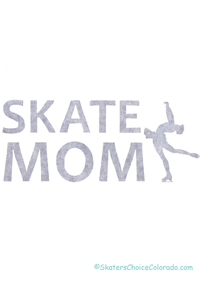 Decal Window Vinyl "Skate Mom" Layback Skater Blue - Click Image to Close