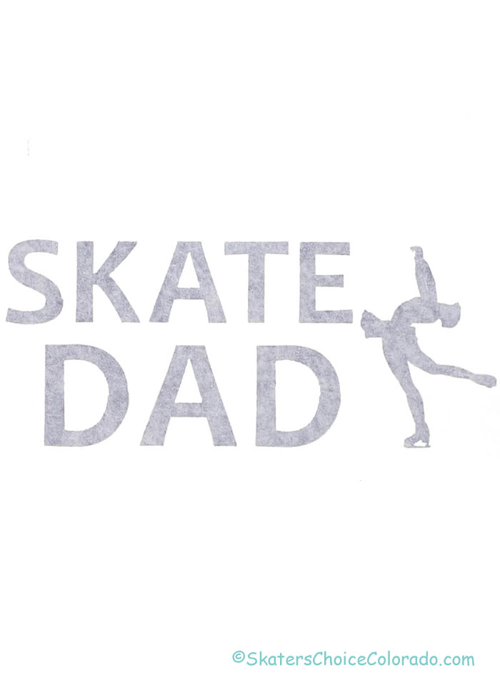 Decal Window Vinyl "Skate Dad" Layback Skater Blue - Click Image to Close