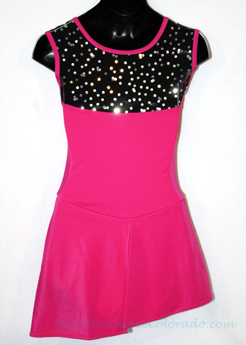 Custom Hot Pink Black Sequin Adult S - Click Image to Close