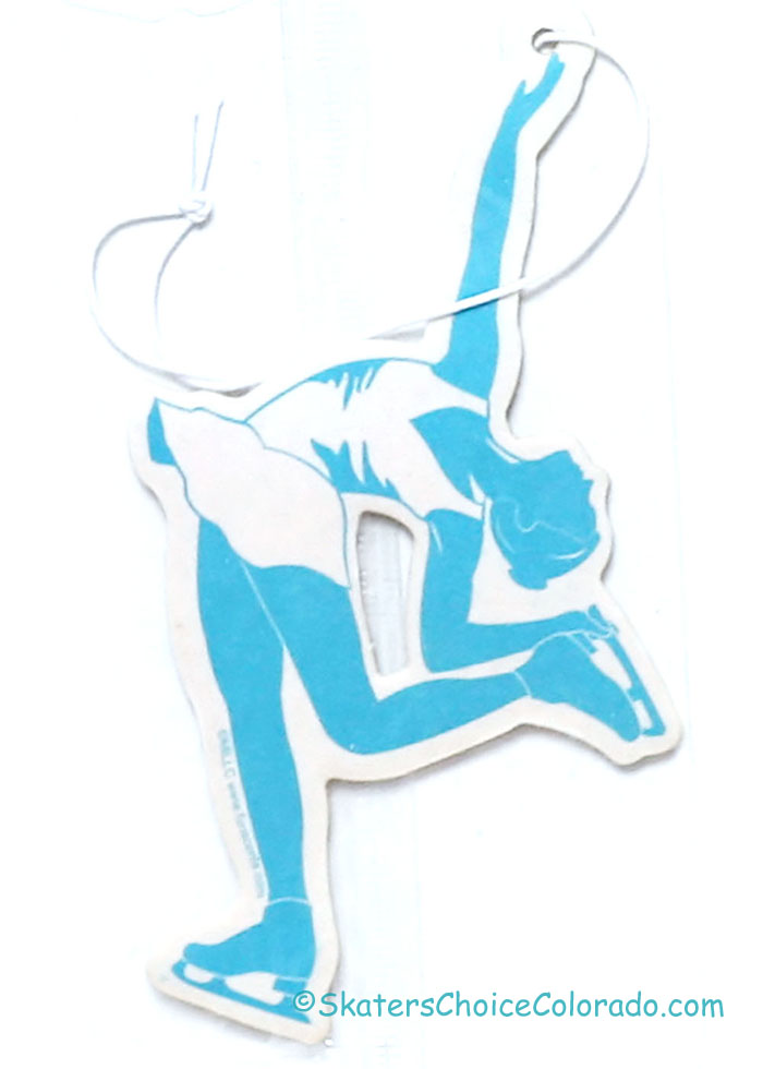 Air Freshener Figure Skater Blue Vanilla Scent Car or Locker - Click Image to Close