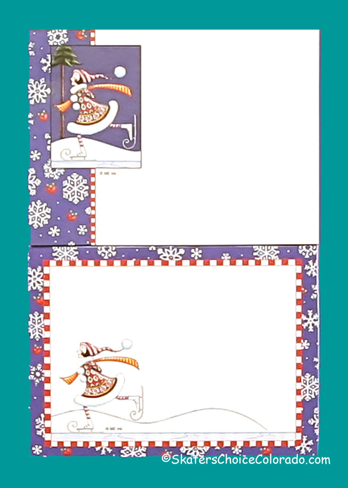 Sticky Notes 2 Different Sticky Note Pads Skater W Snowflakes - Click Image to Close