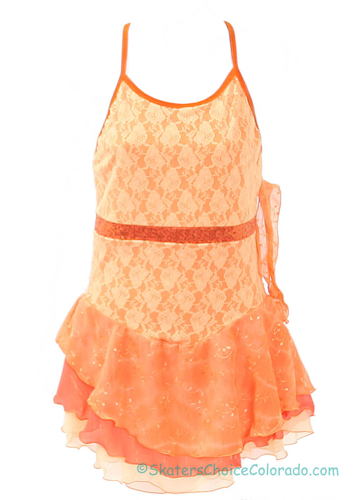 Jerry's Freshly Squeezed Tangerine Sequins Georgette 648 Adult L - Click Image to Close