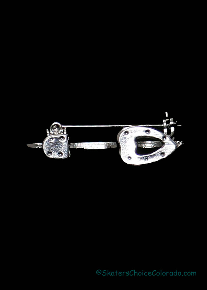 Pin Skate Blade Silver Pin Jewelry - Click Image to Close