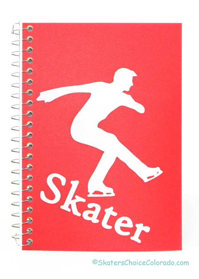 Journal Red with White Male Skater "Skater" Appliqué - Click Image to Close