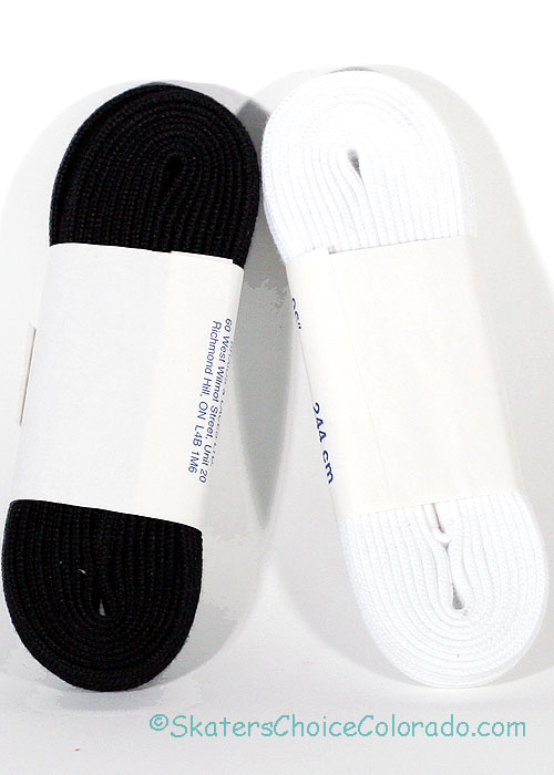 Black & White Figure Skate Boot Laces - Click Image to Close