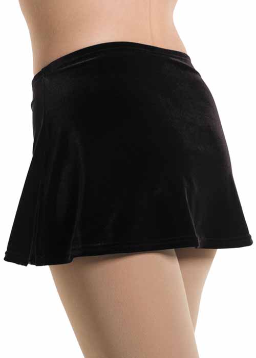 2804 Pull-On Velvet Skirt Side Slits - Click Image to Close