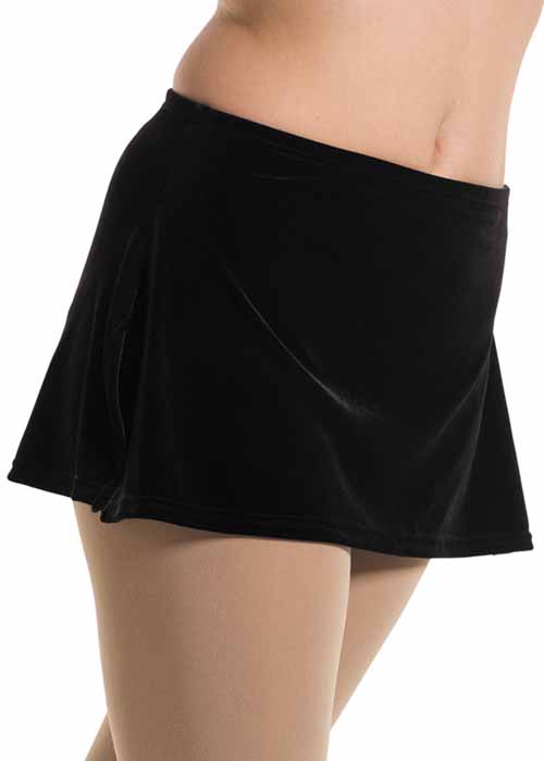 2804 Pull-On Velvet Skirt Side Slits - Click Image to Close