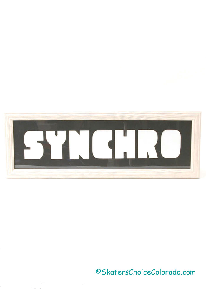 Framed "Synchro" Mat in Black with White Wash Frame - Click Image to Close