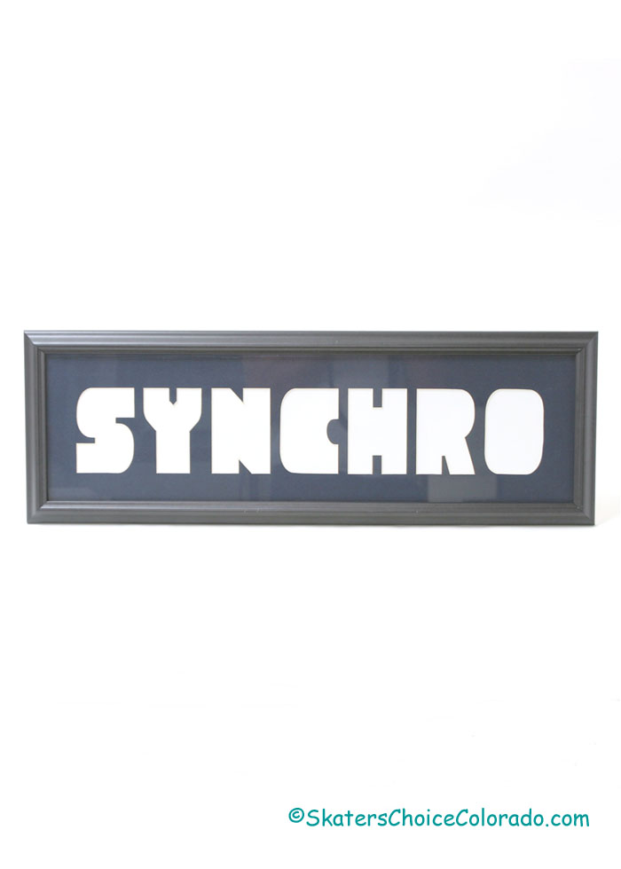 Framed "Synchro" Mat in Blue with Black Frame - Click Image to Close
