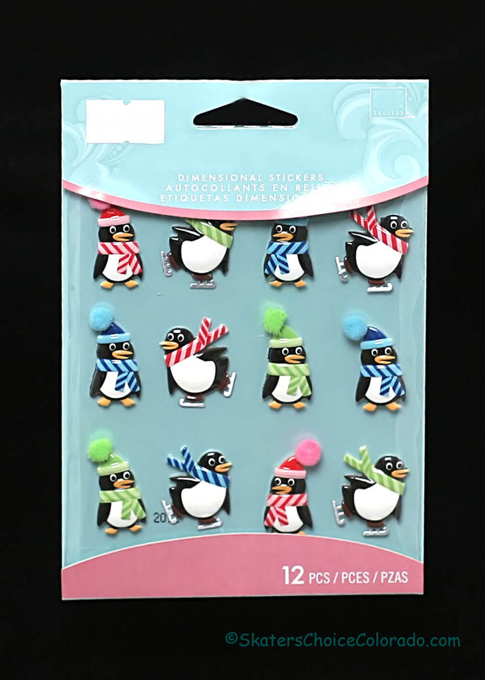 Ice Skating Stickers for Scrapbooking Skating Penquins 12 Piece - Click Image to Close