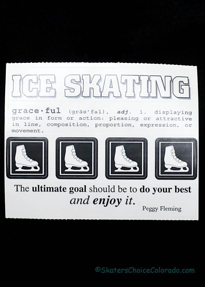 Ice Skating Sticker Graceful Quote by Peggy Flemming - Click Image to Close
