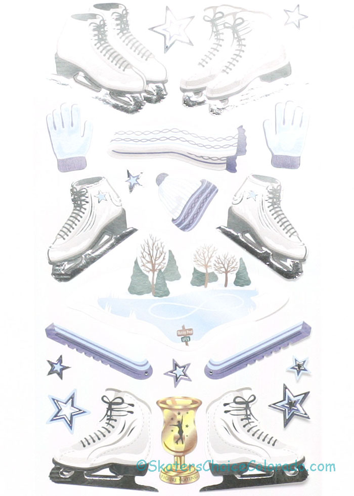 Ice Skating Stickers for Scrapbooking 22 Piece - Click Image to Close