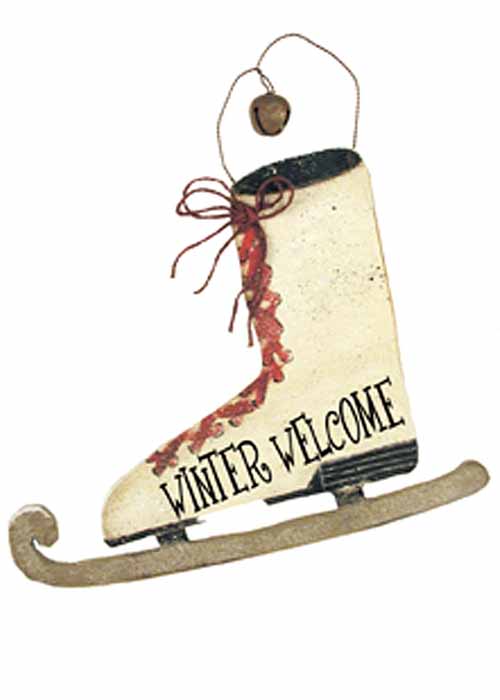 Skate Sign "Winter Welcome" - Click Image to Close