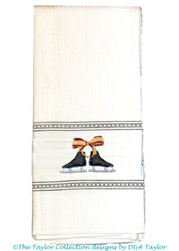 Embroidered Hand Towel with Skate Design EKT51