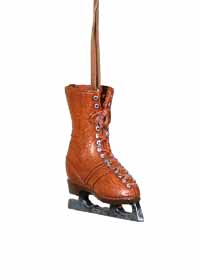 * Outdoor Ice Skate Ornament Brown *
