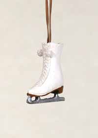 * Outdoor Ice Skate Ornament White *