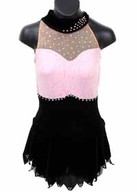 Consignment Sharene Black Pink Glitter Velvet Bodice Child L