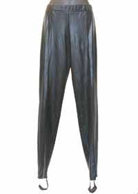 Consignment Mens Skating Pant Black Leather Look Lycra 26" Waist