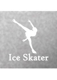 Decal #1 Female Spiral Pose "Ice Skater" Underneath 5.5"x5.5"