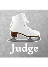 Decal White Skate With "Judge" Underneath 5.25"x4.5"