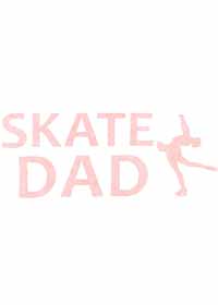 Decal Window Vinyl "Skate Dad" Layback Skater Orange